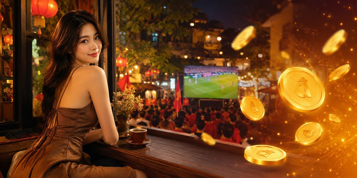 Người dùng Hà Nội theo dõi sự kiện thể thao và đặt cược trực tuyến qua điện thoại bên ly cà phê